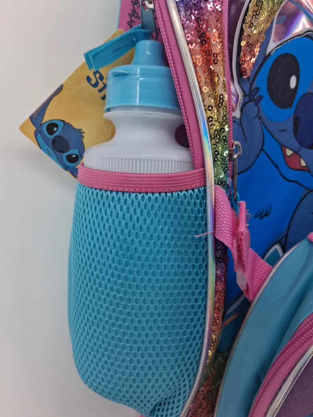 Disney Stitch Kids Backpack Set - Blue, Pink & Multicolor Sequin